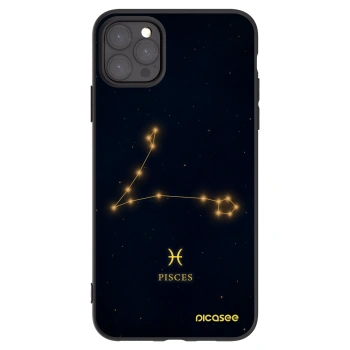 Picasee Μαύρη θήκη σιλικόνης για Apple iPhone 11 Pro Max - PISCES