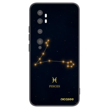 Picasee Μαύρη θήκη σιλικόνης για Xiaomi Mi Note 10 (Pro) - PISCES