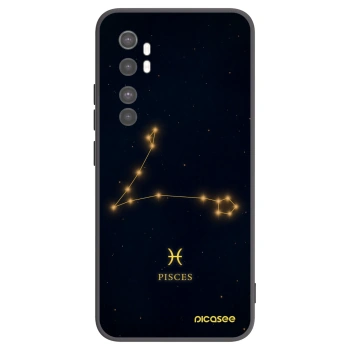 Picasee Μαύρη θήκη σιλικόνης για Xiaomi Mi Note 10 Lite - PISCES