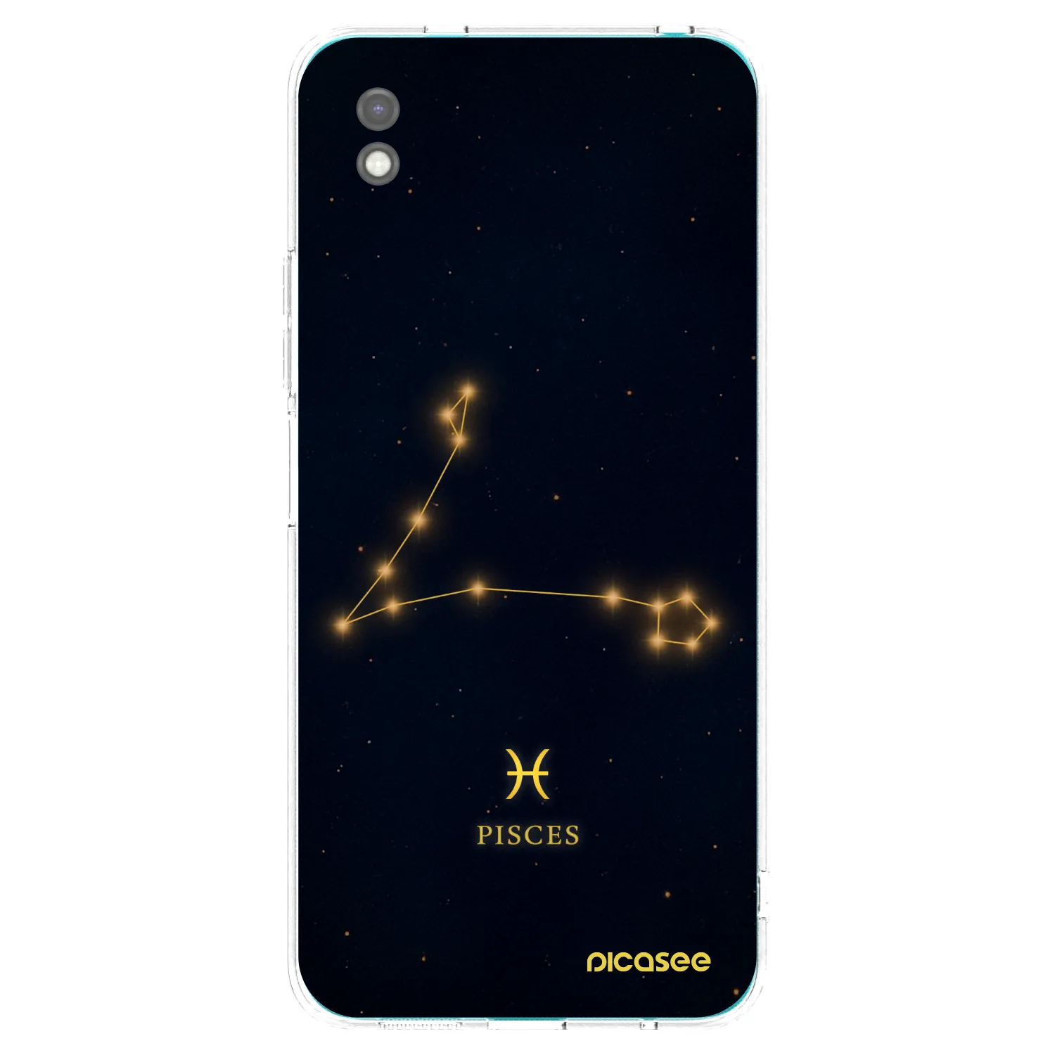 Picasee Μαύρη θήκη σιλικόνης για Xiaomi Redmi 9A - PISCES