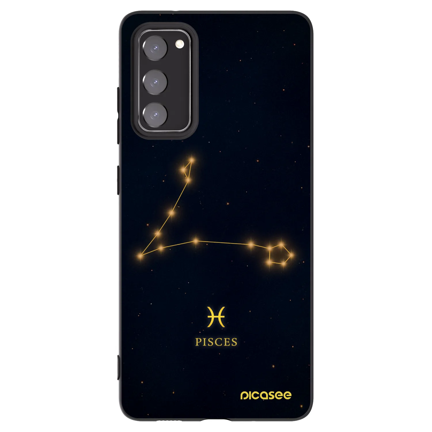 Picasee Μαύρη θήκη σιλικόνης για Samsung Galaxy S20 FE - PISCES