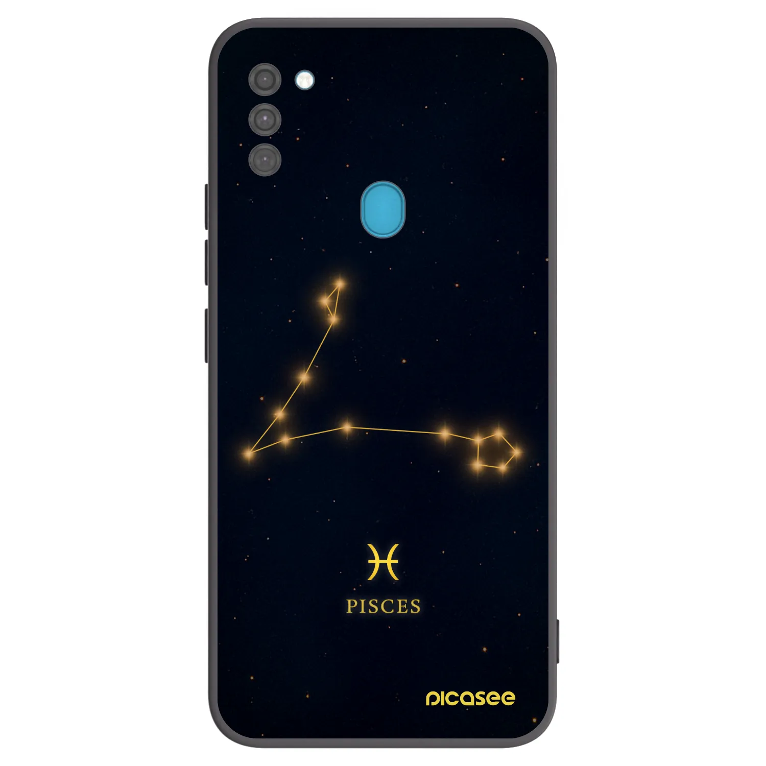 Picasee Μαύρη θήκη σιλικόνης για Samsung Galaxy M11 - PISCES