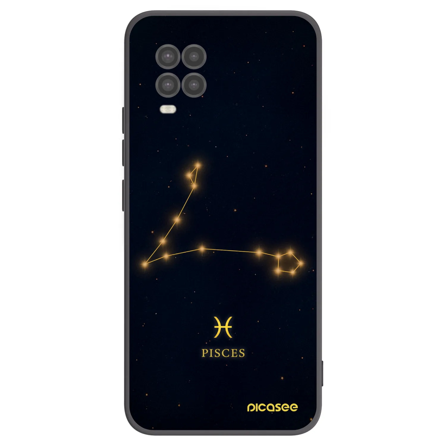 Picasee Μαύρη θήκη σιλικόνης για Xiaomi Mi 10 Lite - PISCES