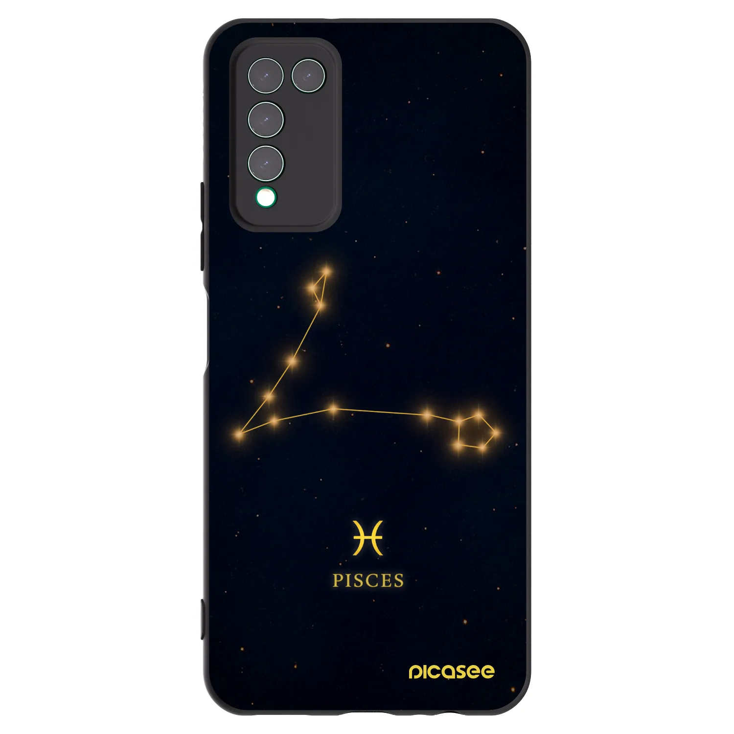 Picasee Μαύρη θήκη σιλικόνης για Honor 10X Lite - PISCES