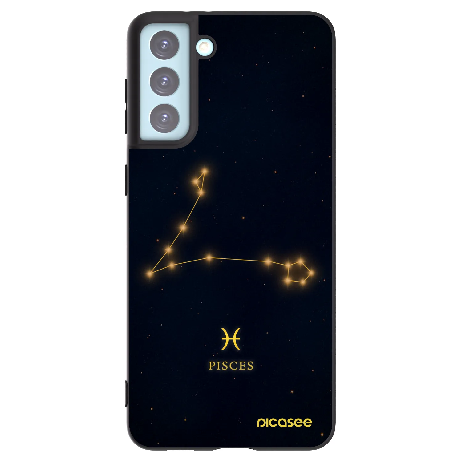 Picasee Μαύρη θήκη σιλικόνης για Samsung Galaxy S21+ 5G G996F - PISCES