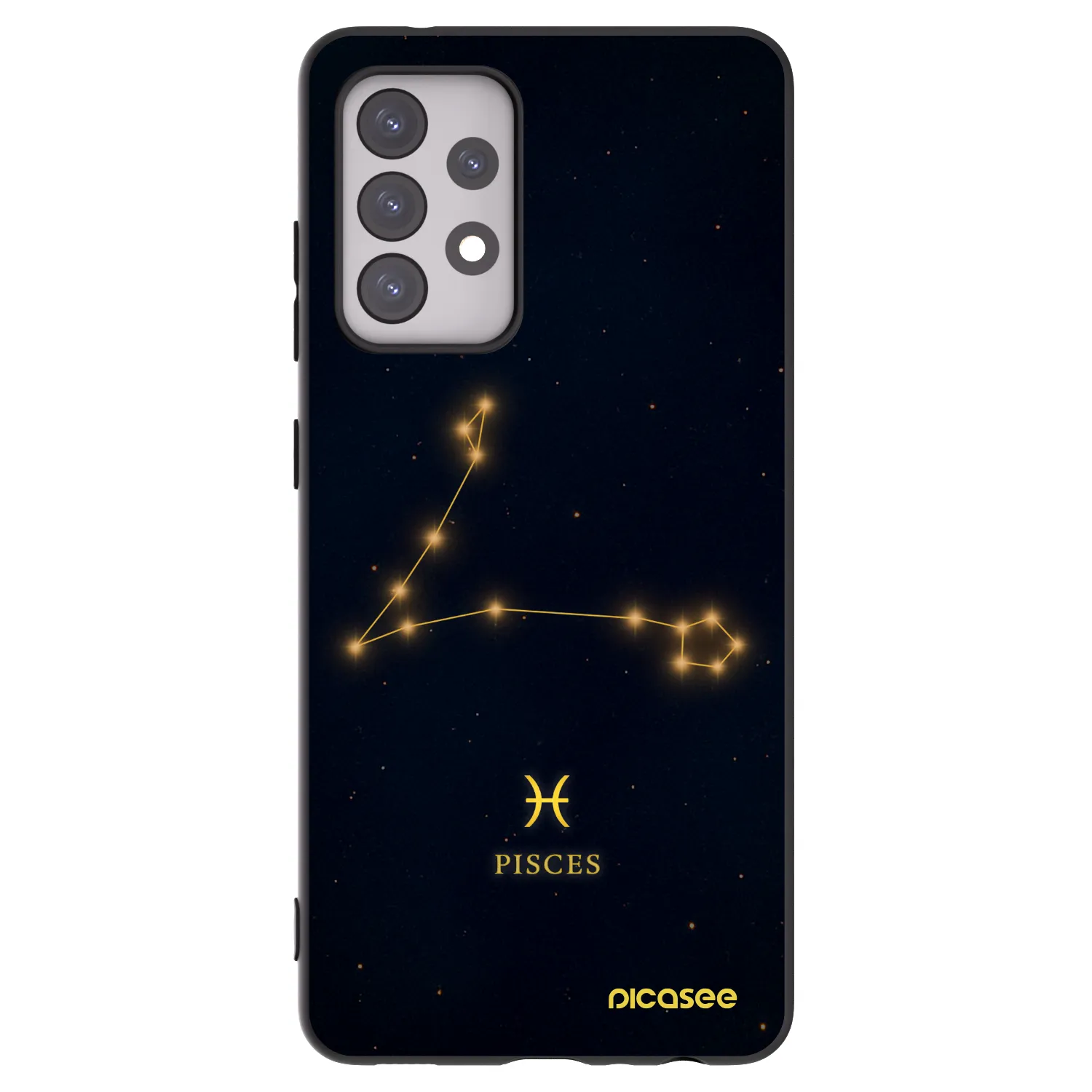 Picasee Μαύρη θήκη σιλικόνης για Samsung Galaxy A52 5G A525F - PISCES