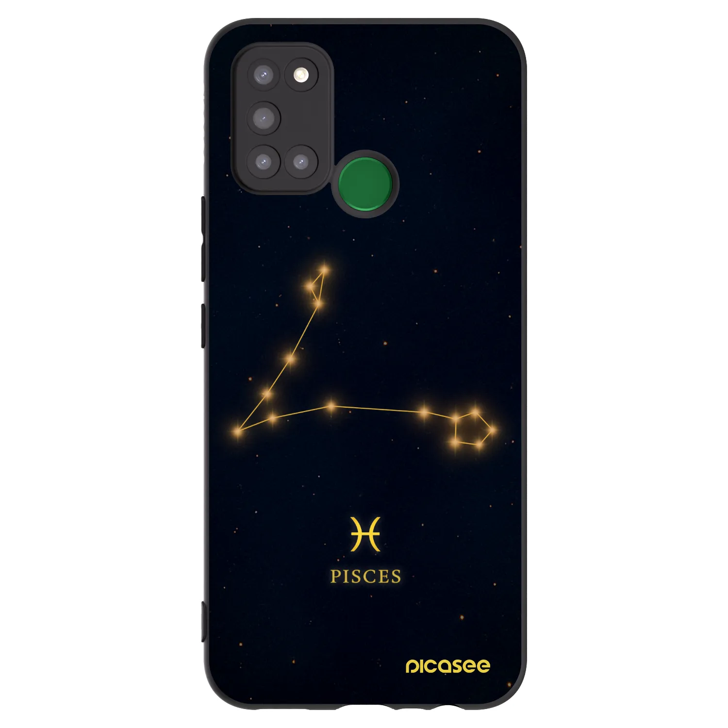 Picasee Μαύρη θήκη σιλικόνης για Realme 7i - PISCES