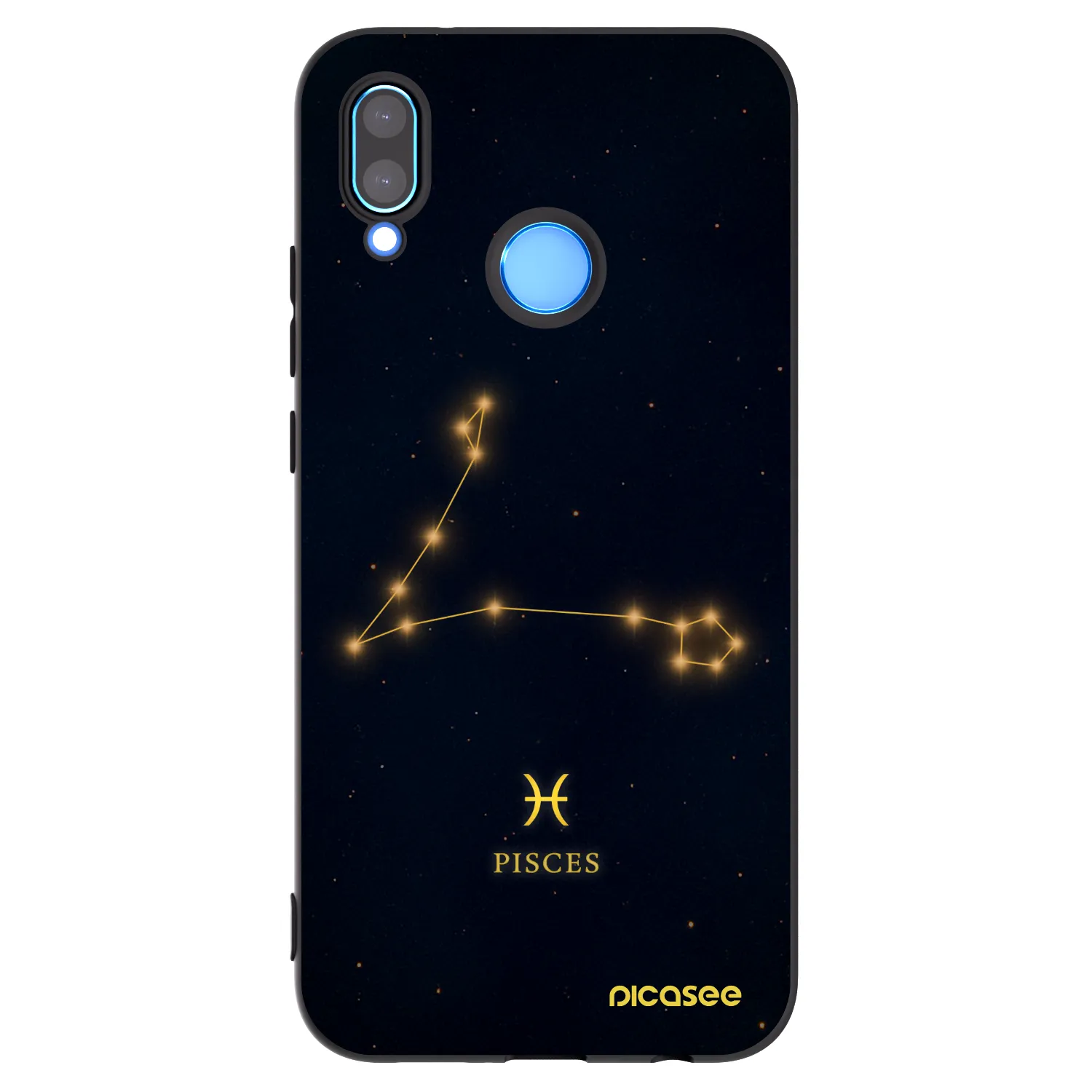 Picasee Μαύρη θήκη σιλικόνης για Huawei P20 Lite - PISCES