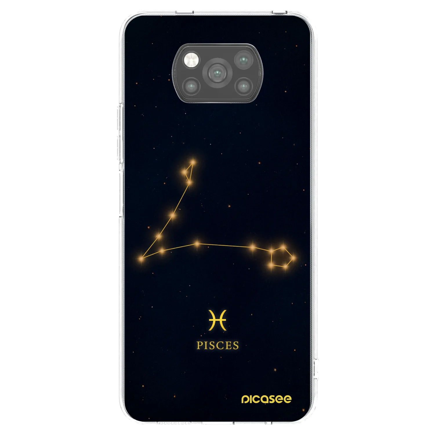 Picasee Μαύρη θήκη σιλικόνης για Xiaomi Poco X3 Pro - PISCES