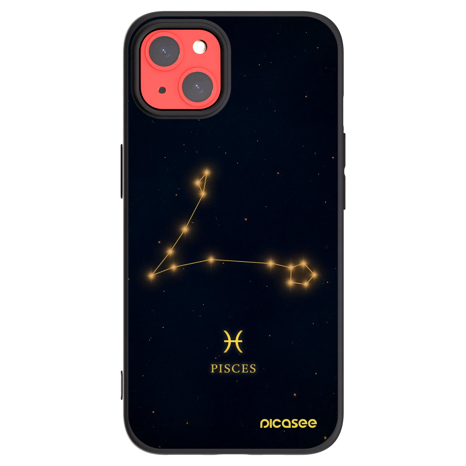 Picasee Μαύρη θήκη σιλικόνης για Apple iPhone 13 - PISCES