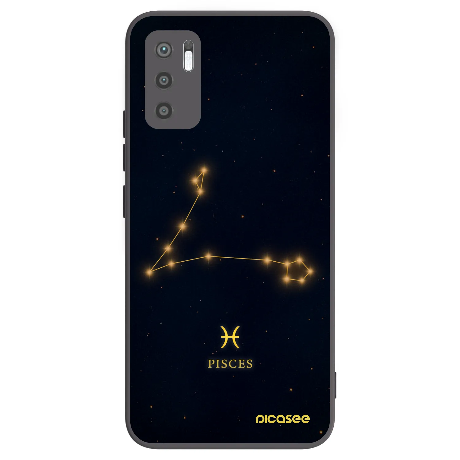 Picasee Μαύρη θήκη σιλικόνης για Xiaomi Redmi Note 10 5G - PISCES