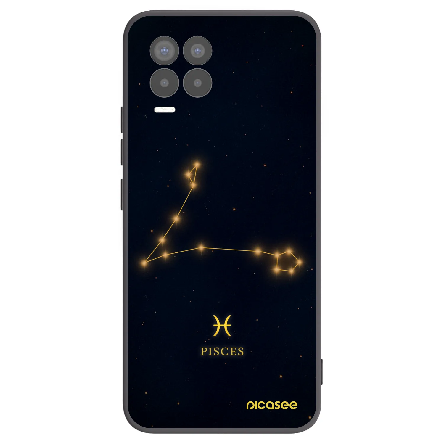 Picasee Μαύρη θήκη σιλικόνης για Realme 8 Pro - PISCES