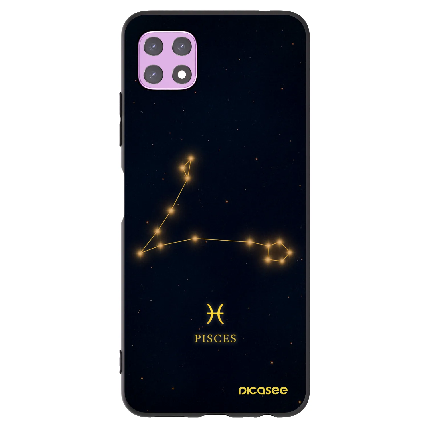 Picasee Μαύρη θήκη σιλικόνης για Samsung Galaxy A22 A226B 5G - PISCES