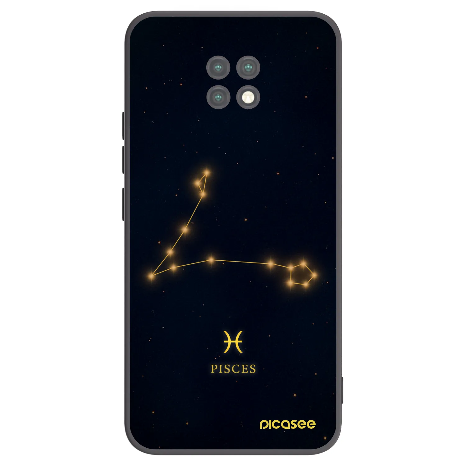 Picasee Μαύρη θήκη σιλικόνης για Xiaomi Redmi Note 9T - PISCES