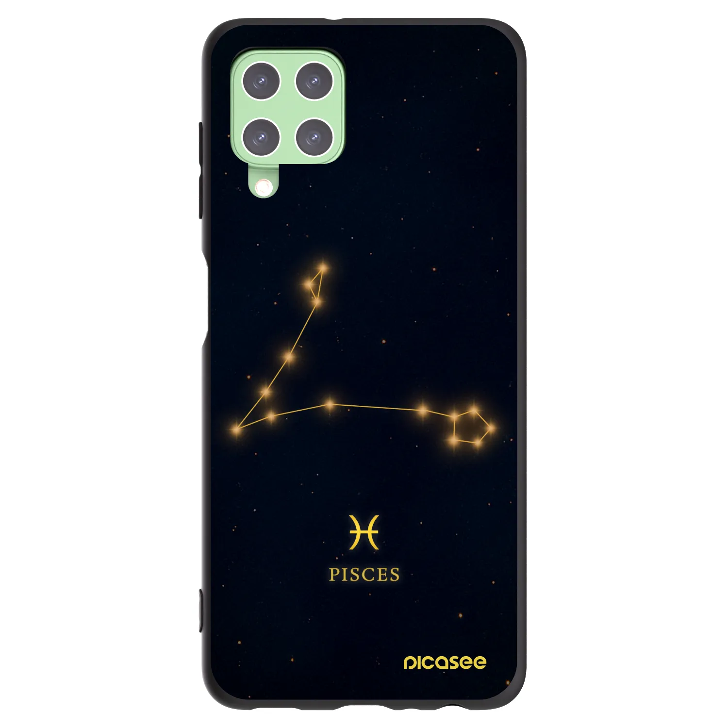 Picasee Μαύρη θήκη σιλικόνης για Samsung Galaxy A22 A225F 4G - PISCES