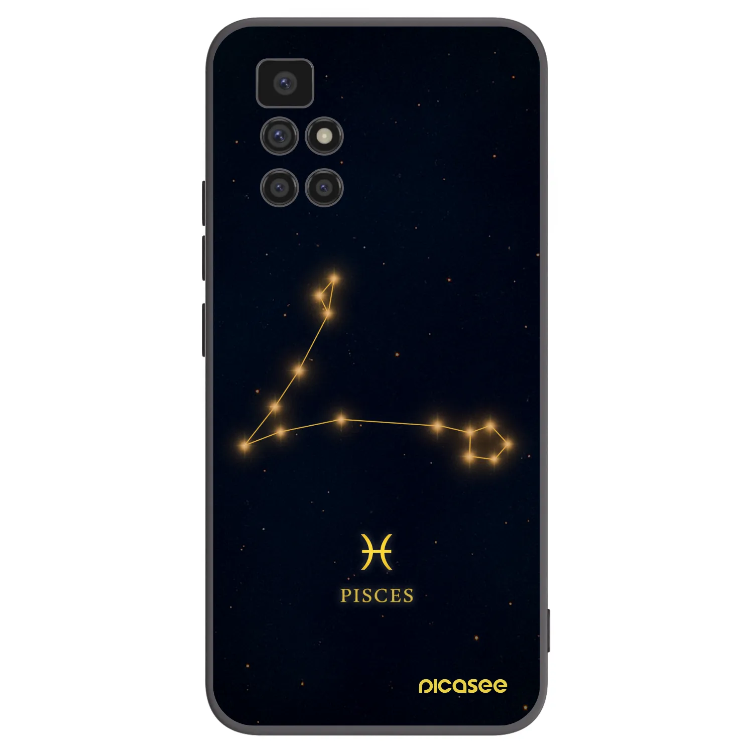Picasee Μαύρη θήκη σιλικόνης για Xiaomi Redmi 10 - PISCES