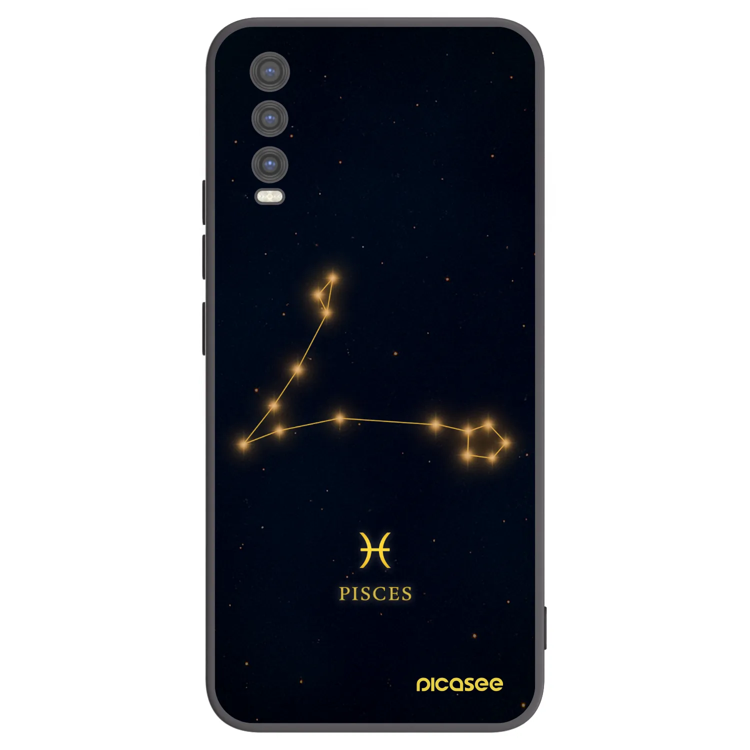 Picasee Μαύρη θήκη σιλικόνης για Vivo Y20s - PISCES
