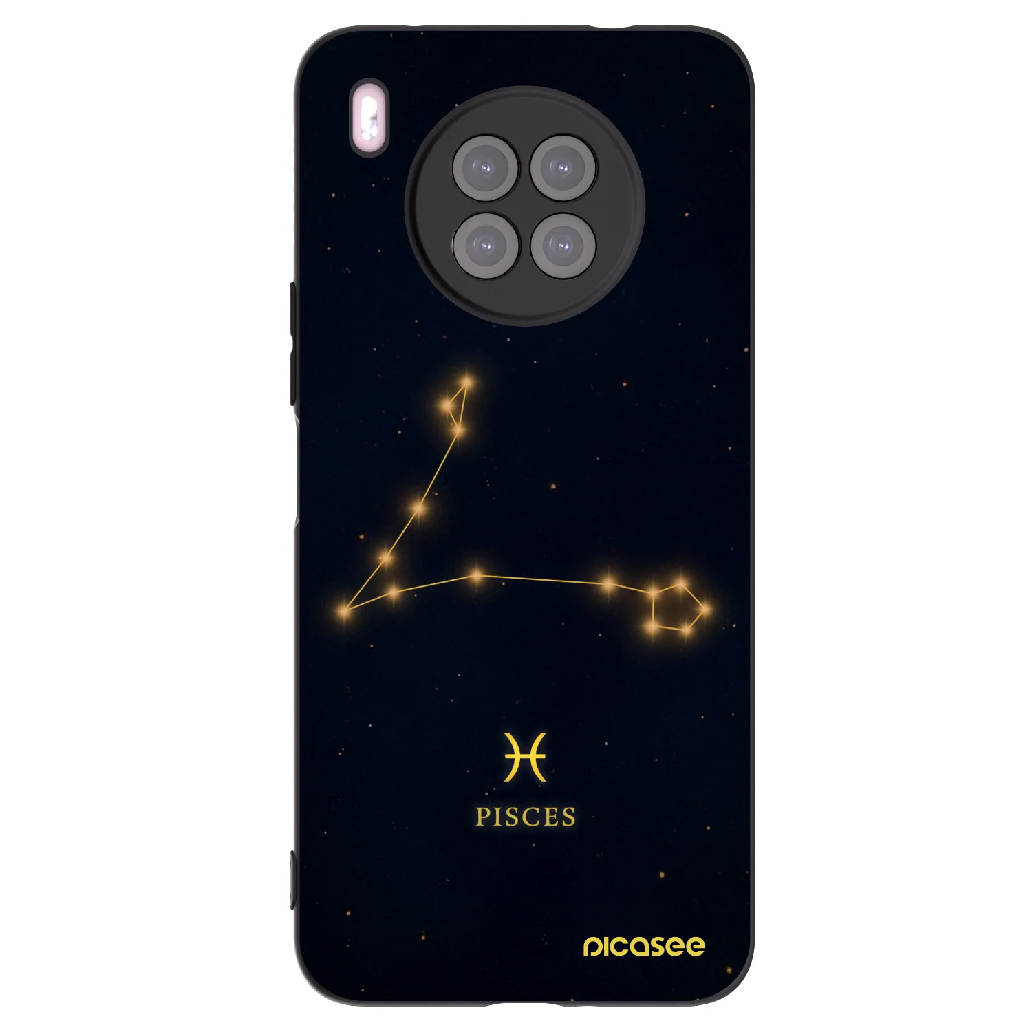 Picasee Μαύρη θήκη σιλικόνης για Huawei Nova 8i - PISCES