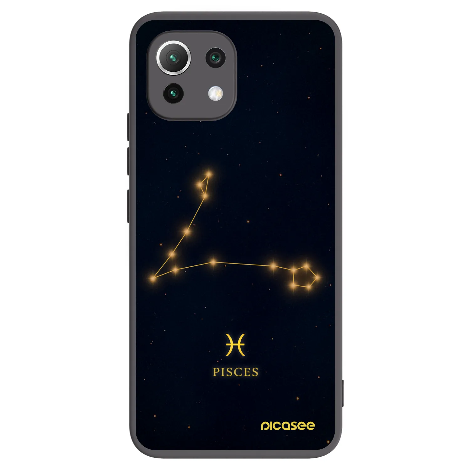 Picasee Μαύρη θήκη σιλικόνης για Xiaomi 11 Lite 5G NE - PISCES