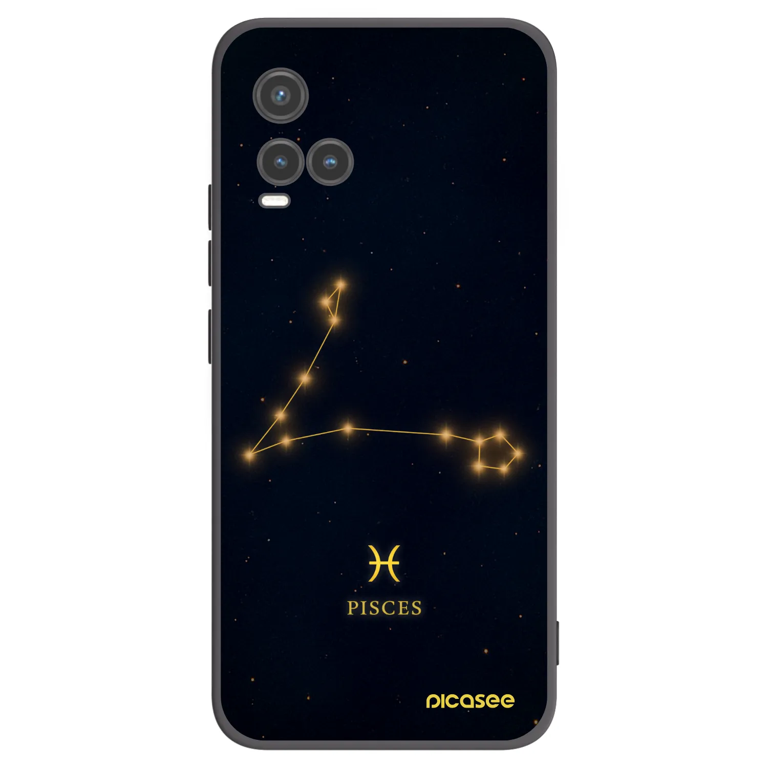 Picasee Μαύρη θήκη σιλικόνης για Vivo Y33s - PISCES
