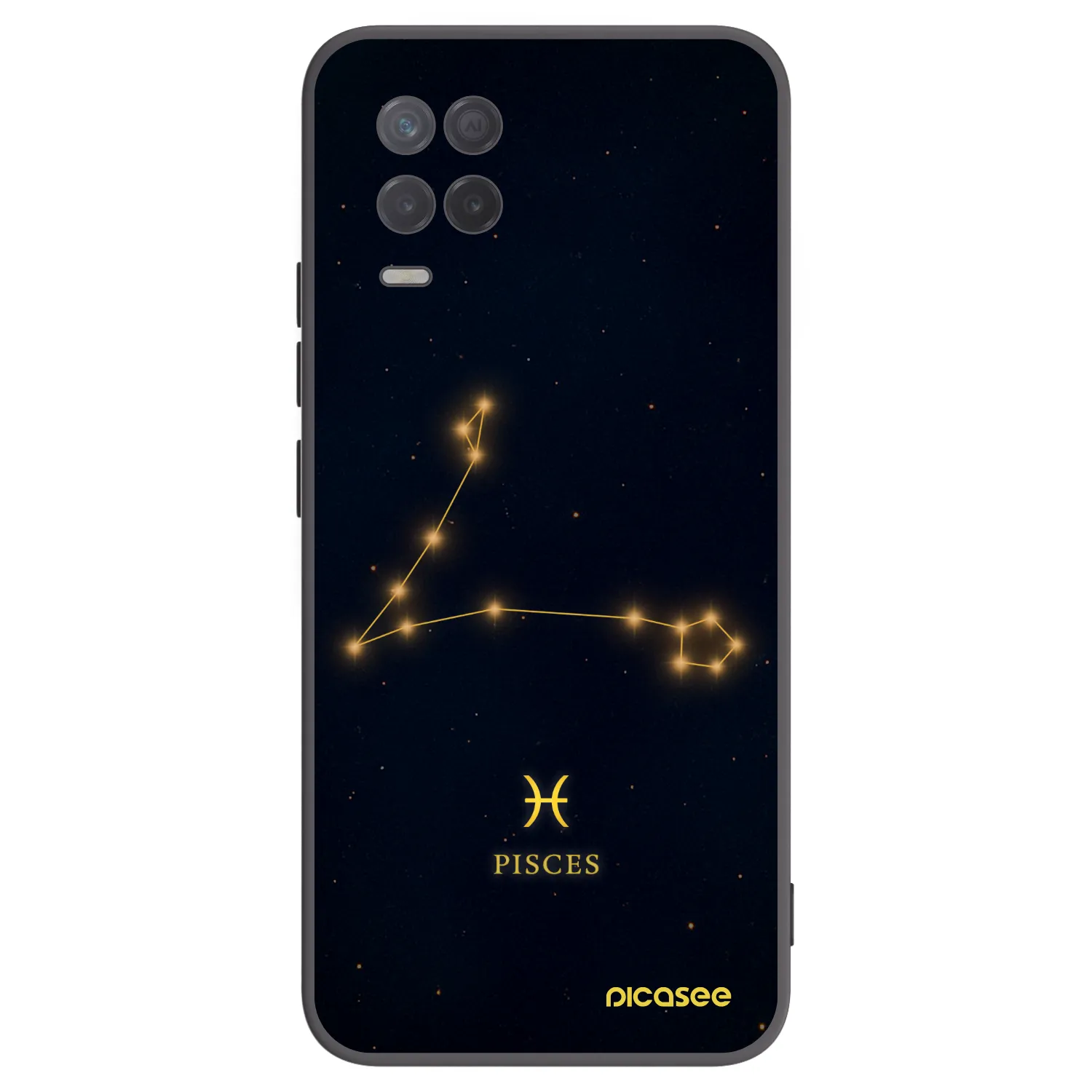 Picasee Μαύρη θήκη σιλικόνης για Realme 8 5G - PISCES