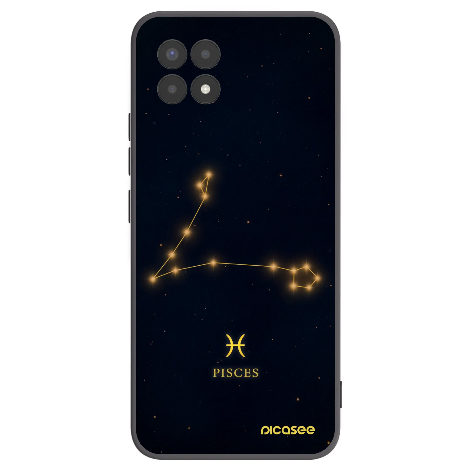 Picasee Μαύρη θήκη σιλικόνης για Realme 8i - PISCES