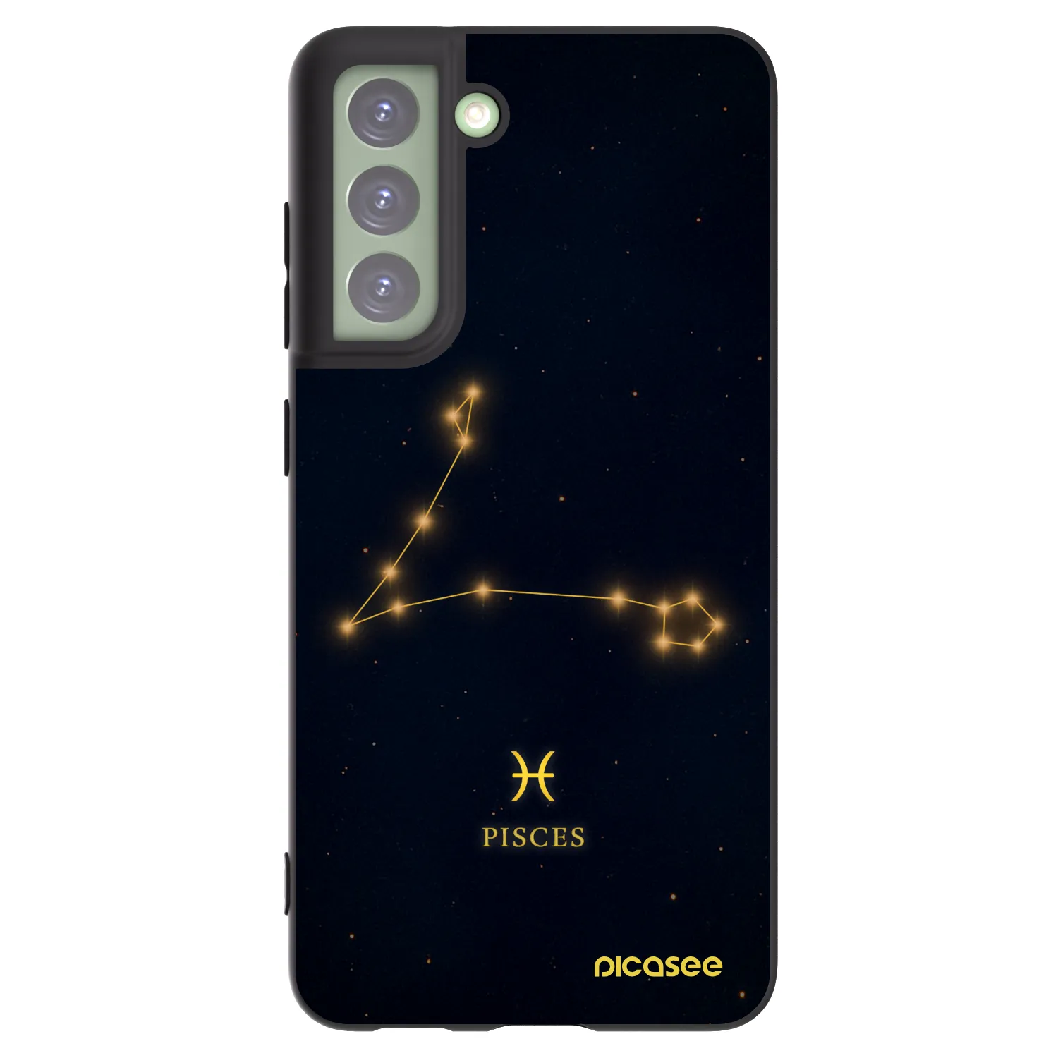 Picasee Μαύρη θήκη σιλικόνης για Samsung Galaxy S21 FE 5G - PISCES