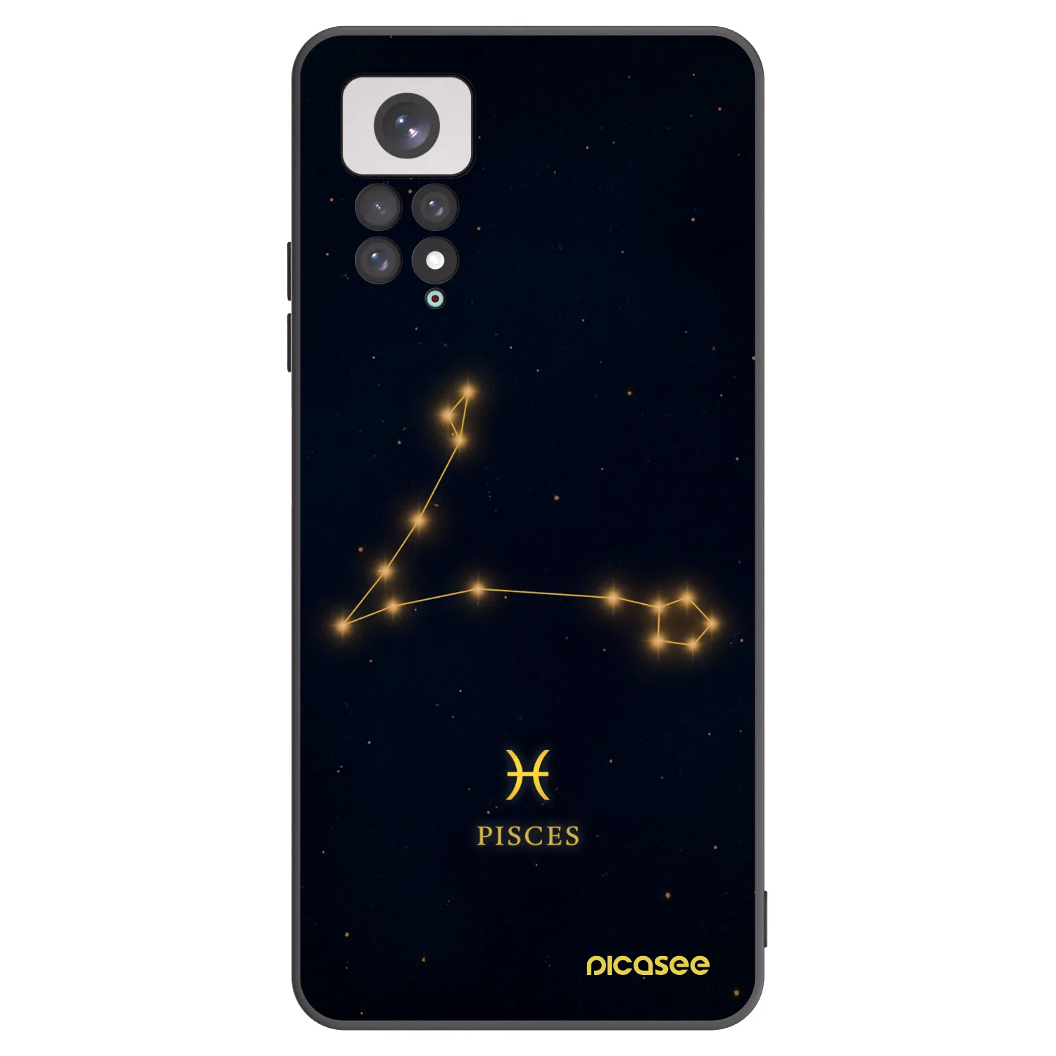 Picasee Μαύρη θήκη σιλικόνης για Xiaomi Redmi Note 11 - PISCES