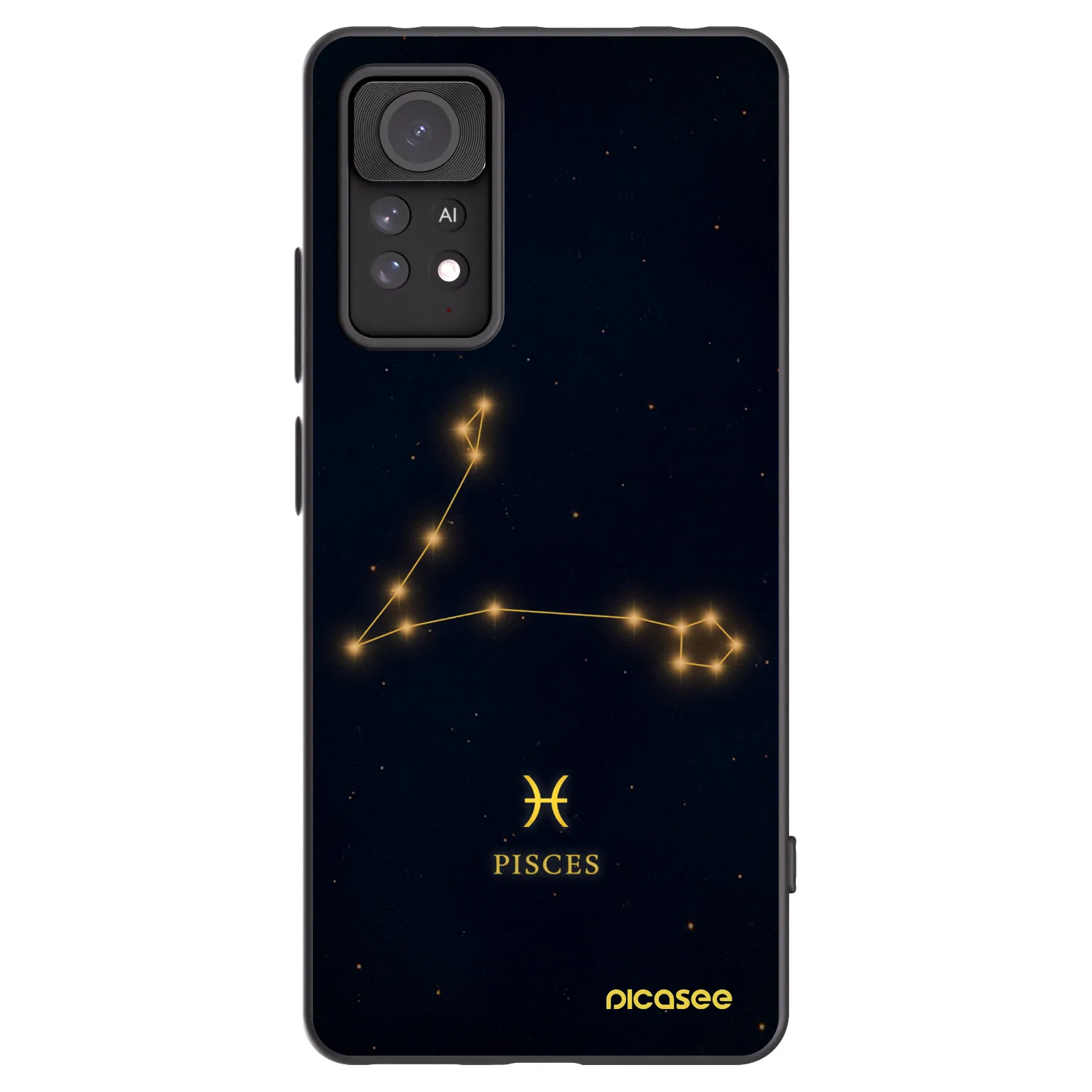 Picasee Μαύρη θήκη σιλικόνης για Xiaomi Redmi Note 11 Pro - PISCES