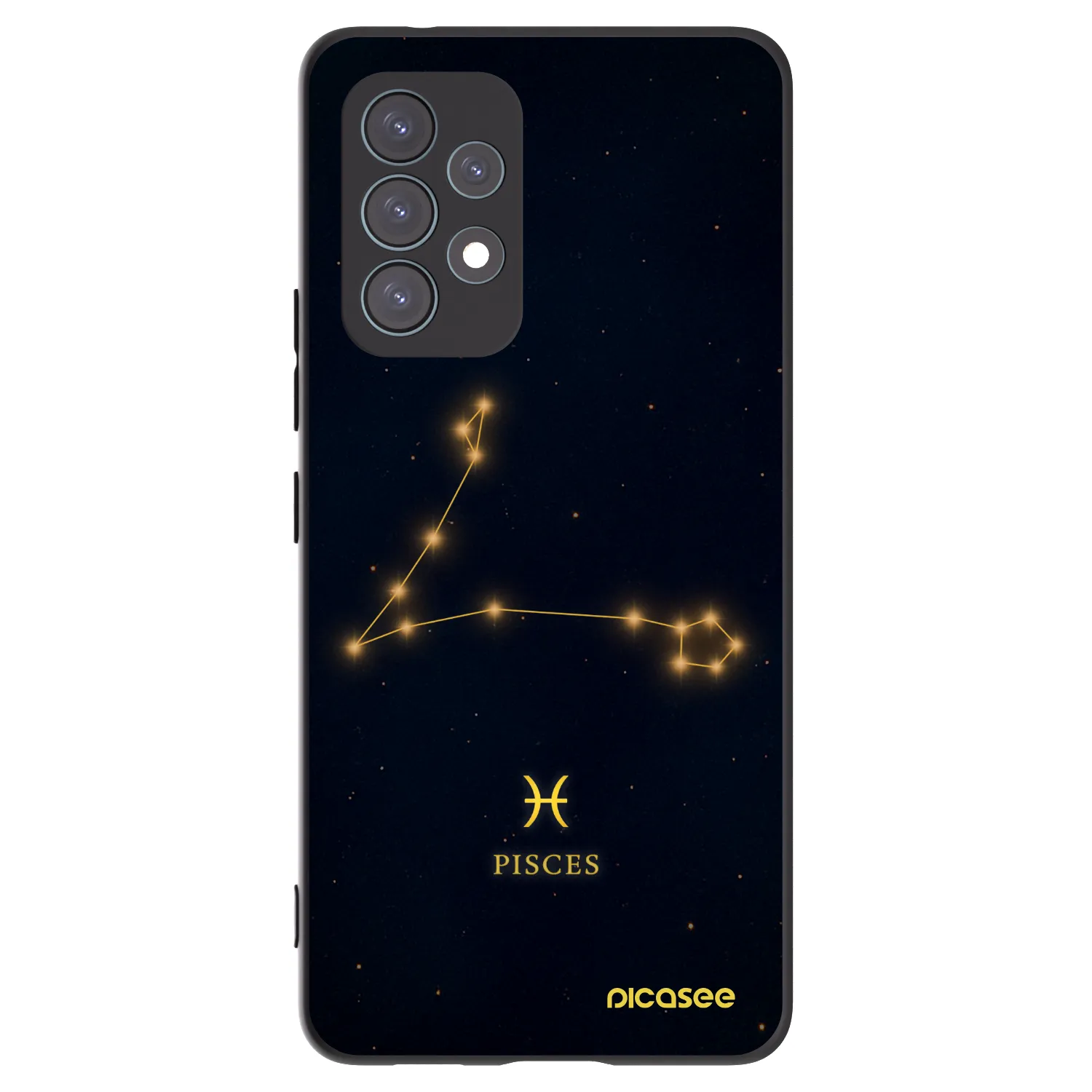 Picasee Μαύρη θήκη σιλικόνης για Samsung Galaxy A53 5G A536 - PISCES