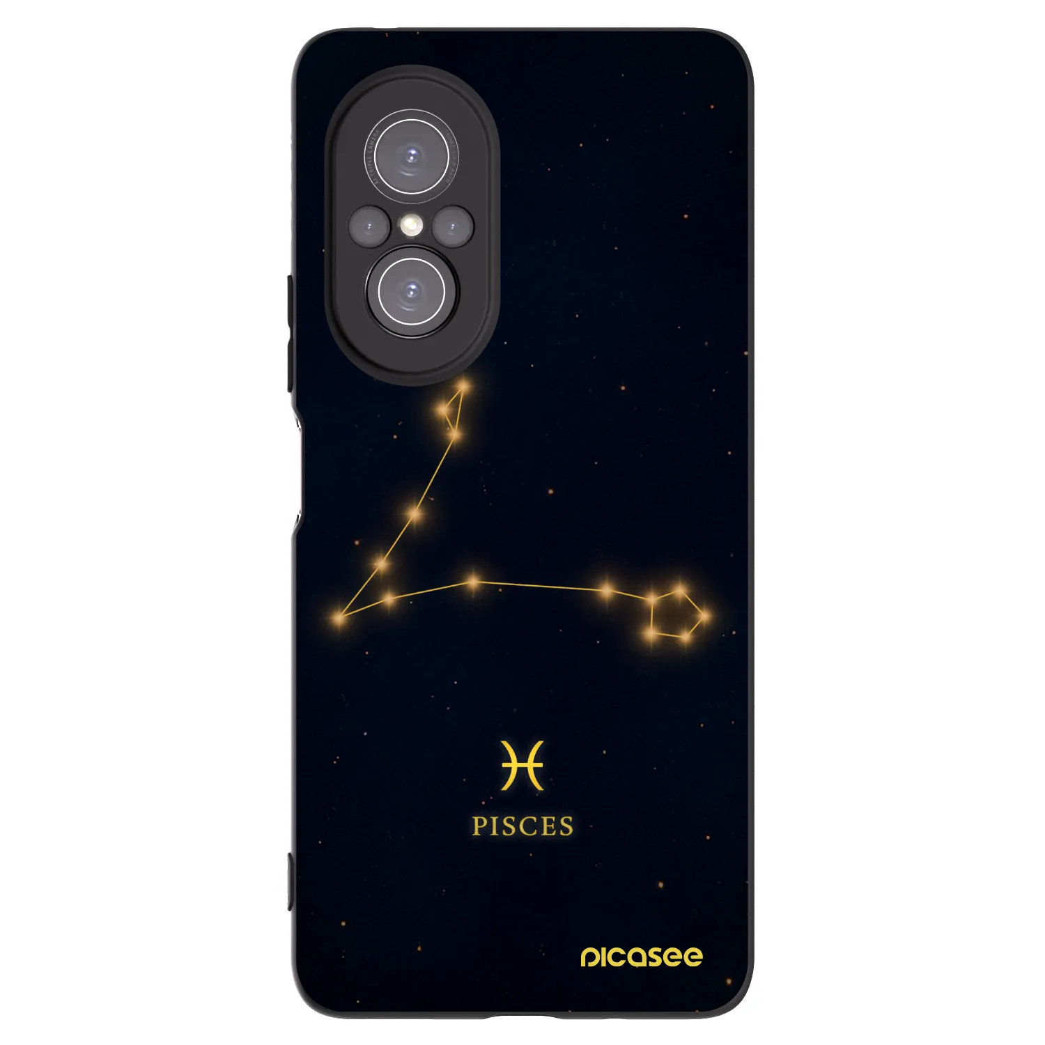 Picasee Μαύρη θήκη σιλικόνης για Huawei Nova 9 SE - PISCES