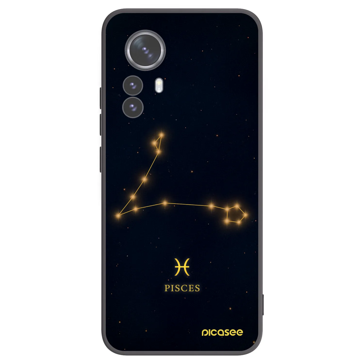 Picasee Μαύρη θήκη σιλικόνης για Xiaomi 12 Pro - PISCES