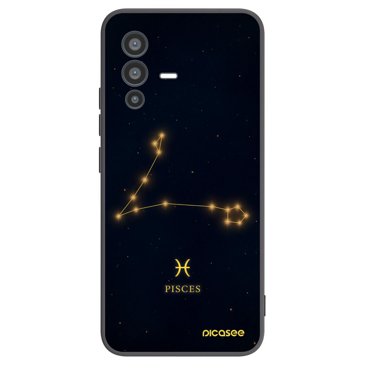 Picasee Μαύρη θήκη σιλικόνης για Vivo V23 5G - PISCES