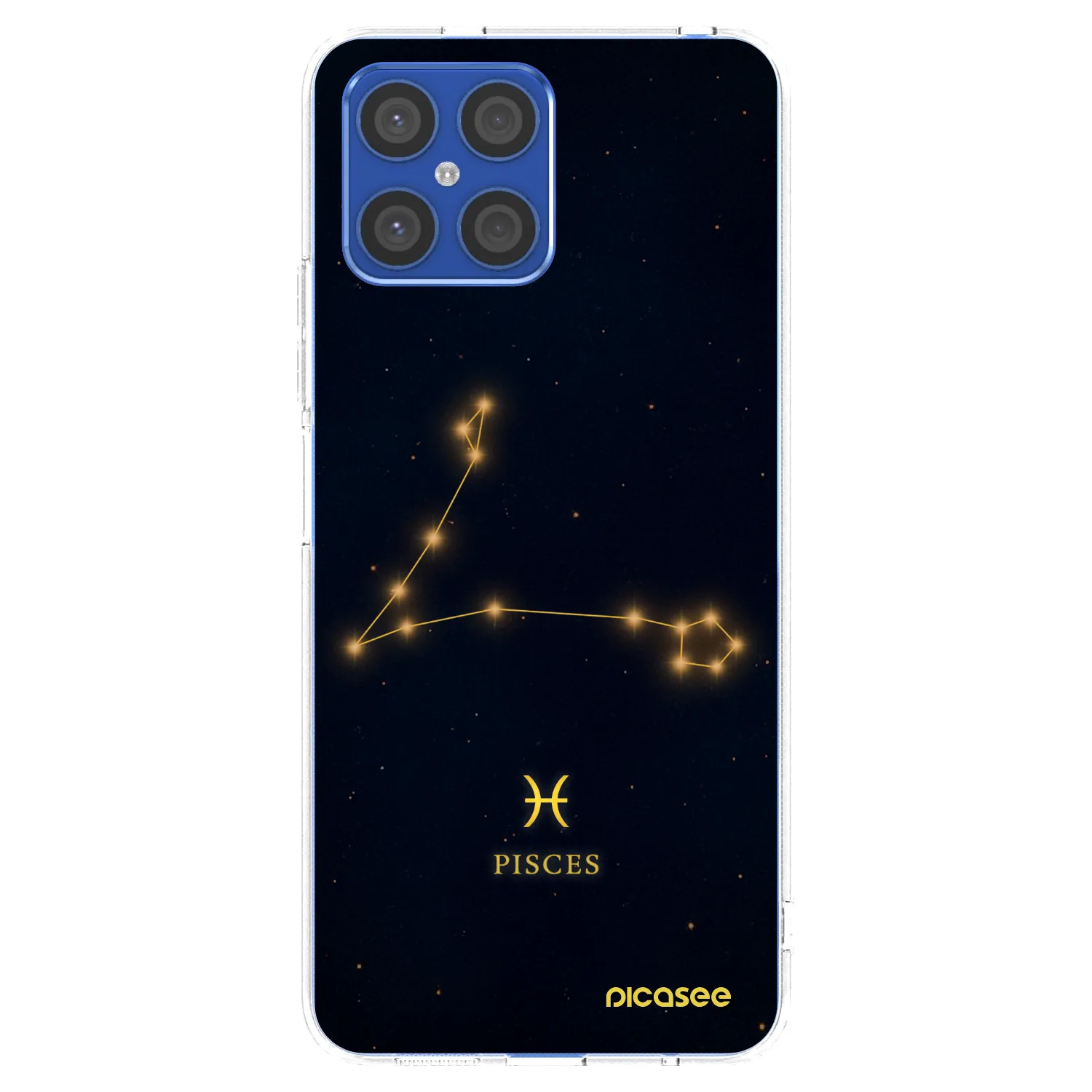 Picasee διαφανής θήκη σιλικόνης Honor X8 4G - PISCES