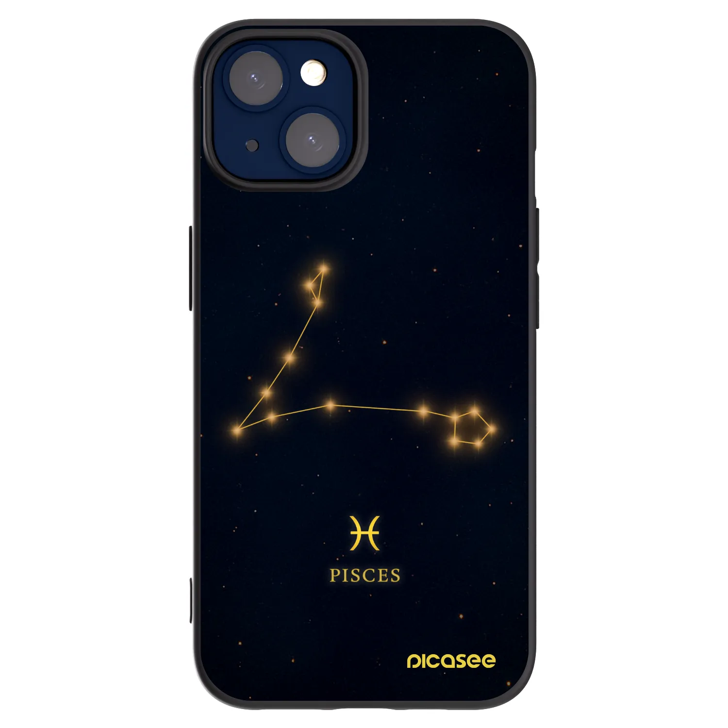Picasee Μαύρη θήκη σιλικόνης για Apple iPhone 14 - PISCES