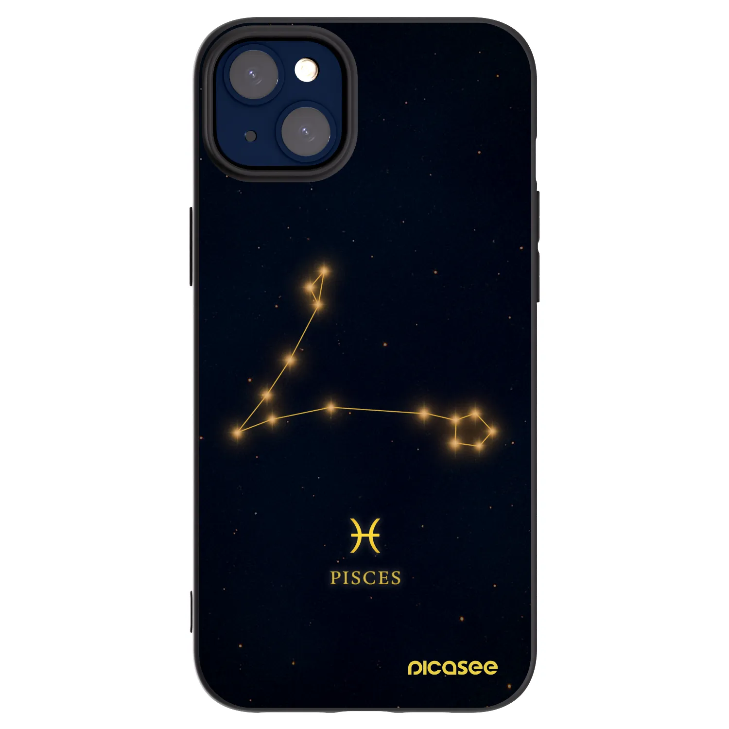 Picasee Μαύρη θήκη σιλικόνης για Apple iPhone 14 Plus - PISCES