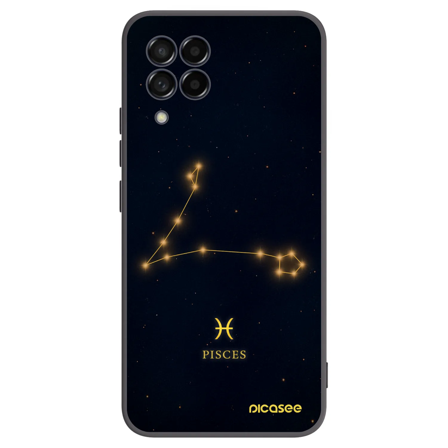 Picasee Μαύρη θήκη σιλικόνης για Samsung Galaxy M53 5G - PISCES