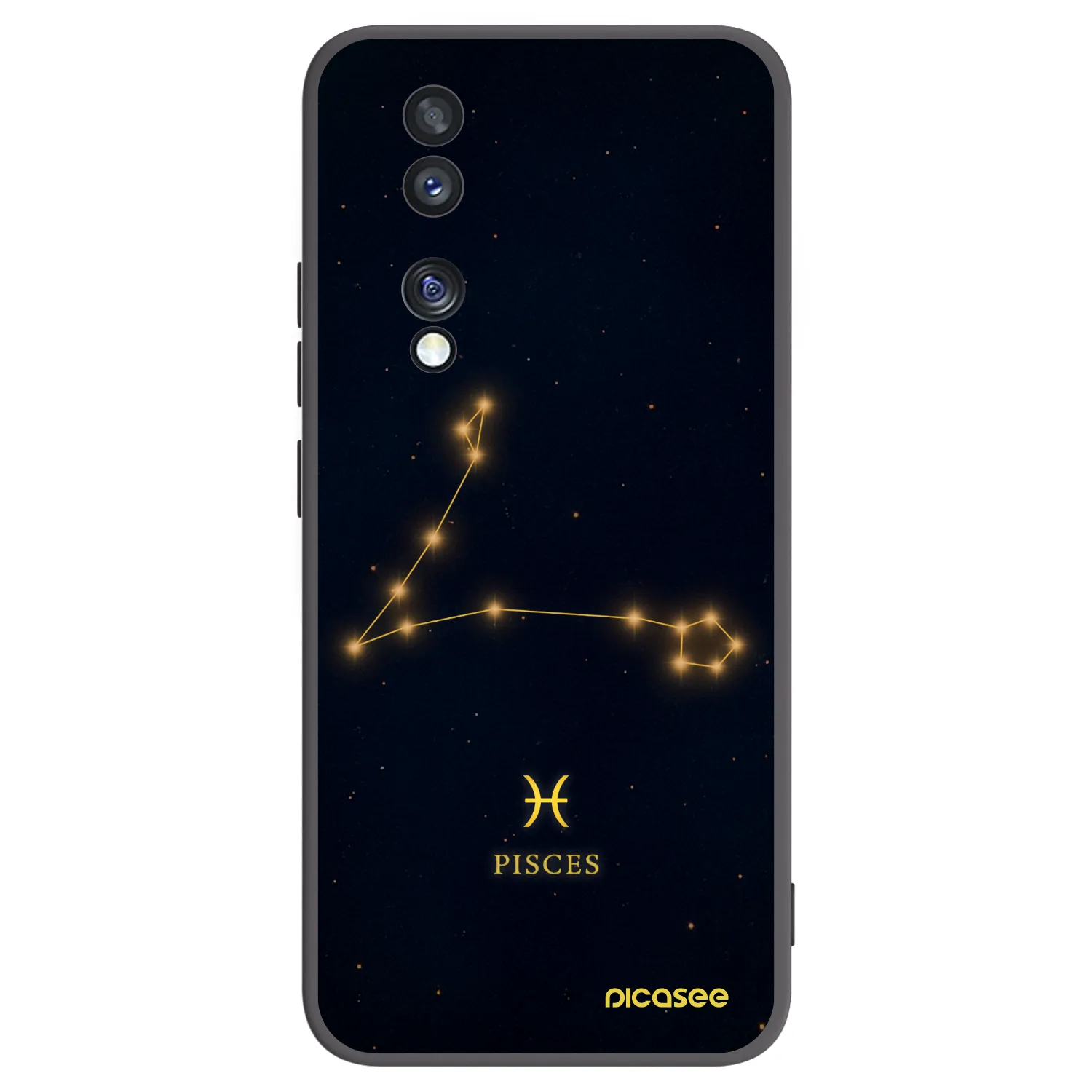 Picasee Μαύρη θήκη σιλικόνης για Honor 70 - PISCES