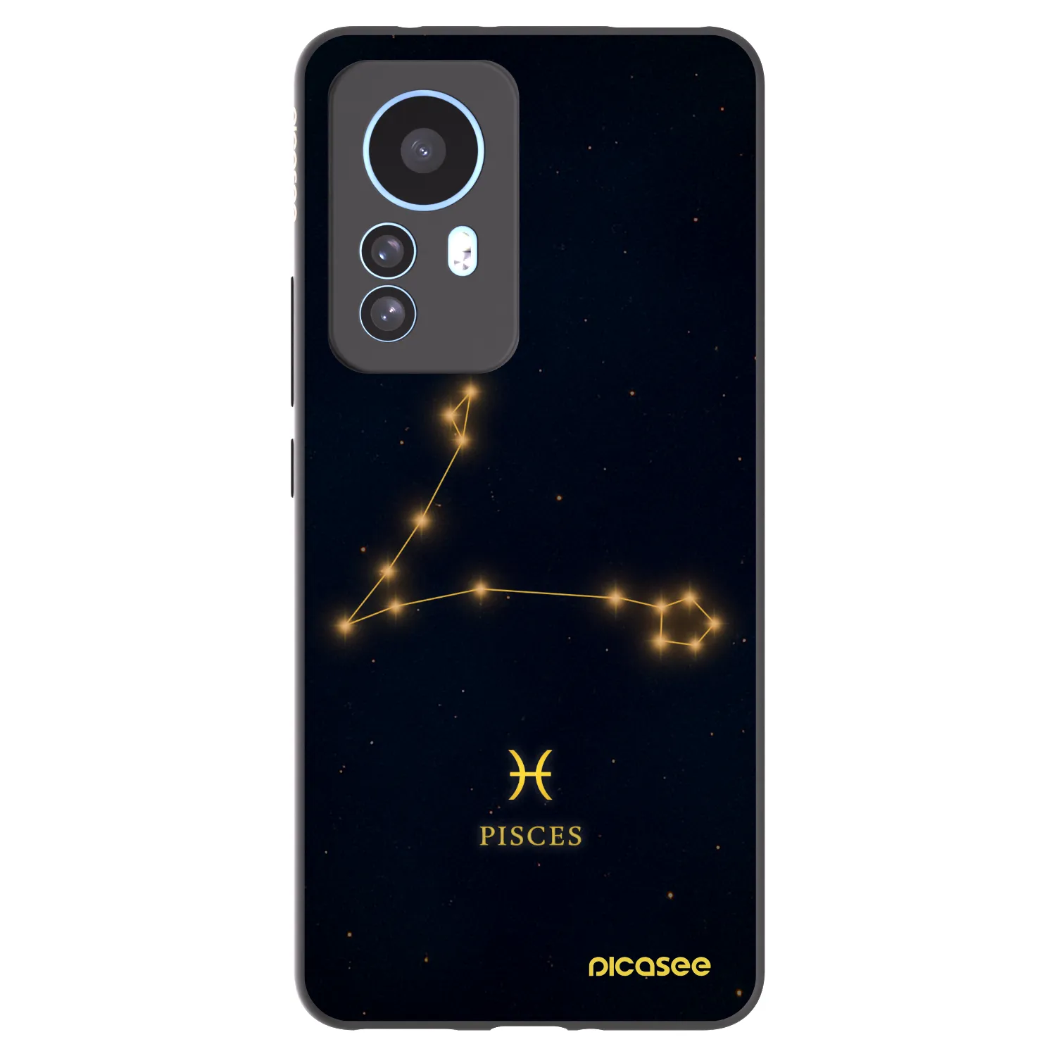 Picasee Μαύρη θήκη σιλικόνης για Xiaomi 12T - PISCES