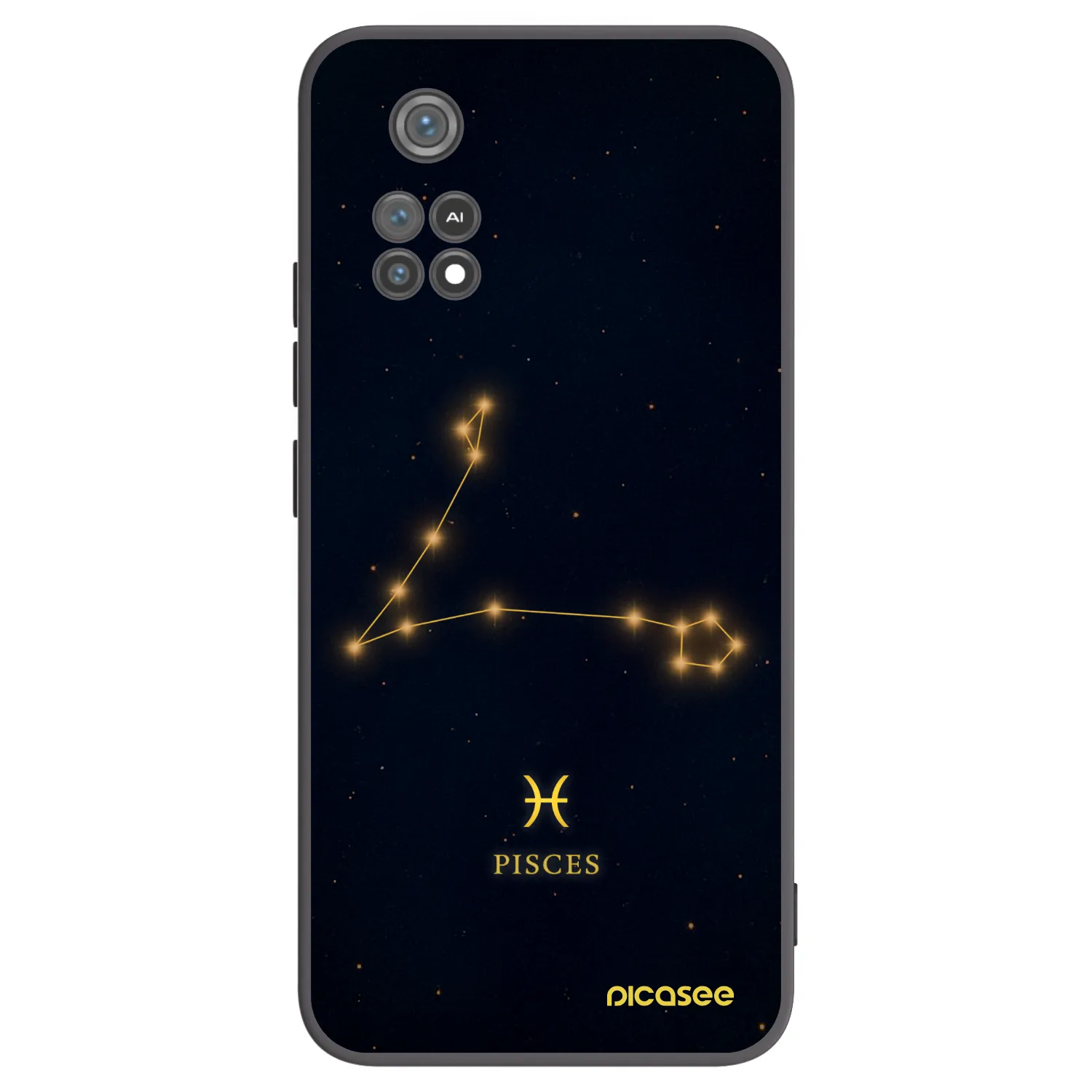 Picasee Μαύρη θήκη σιλικόνης για Xiaomi Poco M4 Pro - PISCES