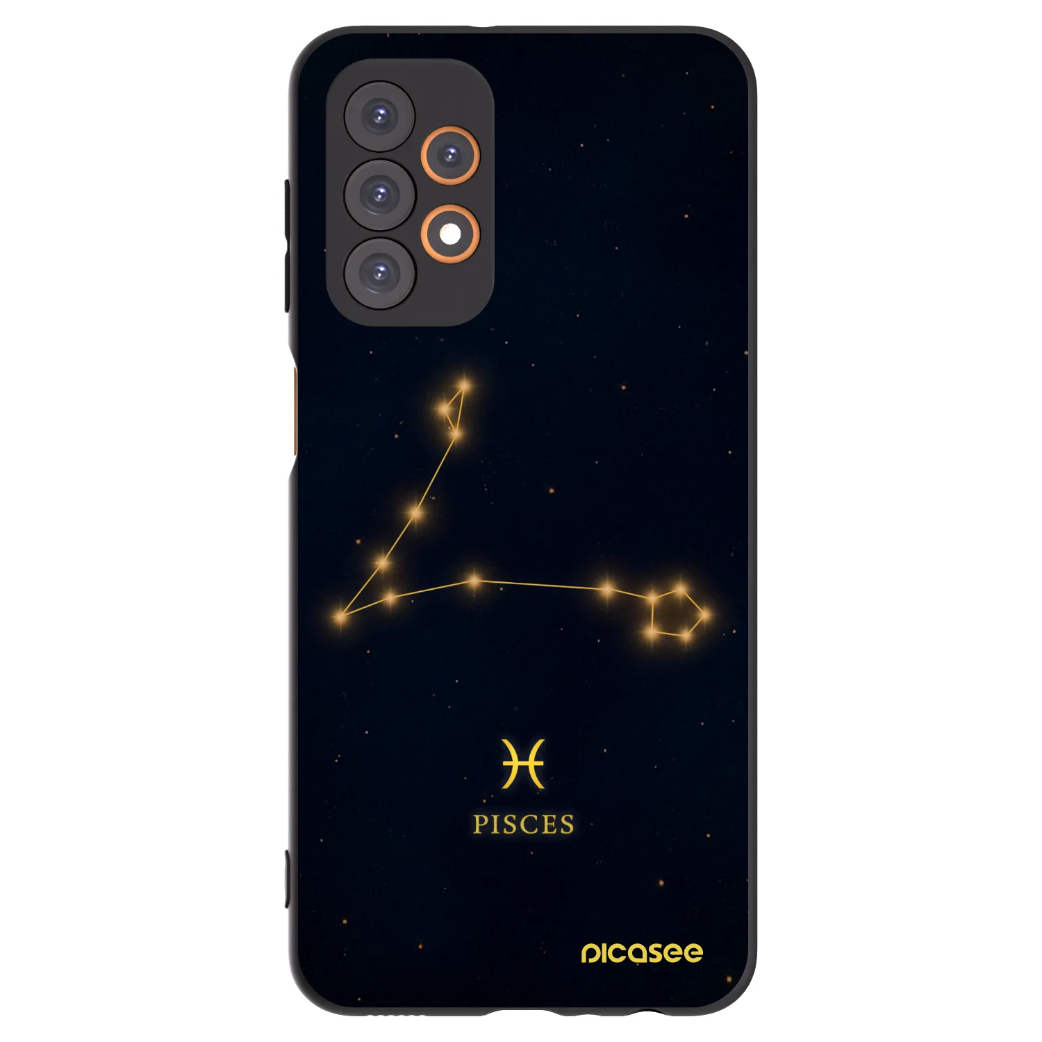 Picasee Μαύρη θήκη σιλικόνης για Samsung Galaxy A23 A236B 5G - PISCES