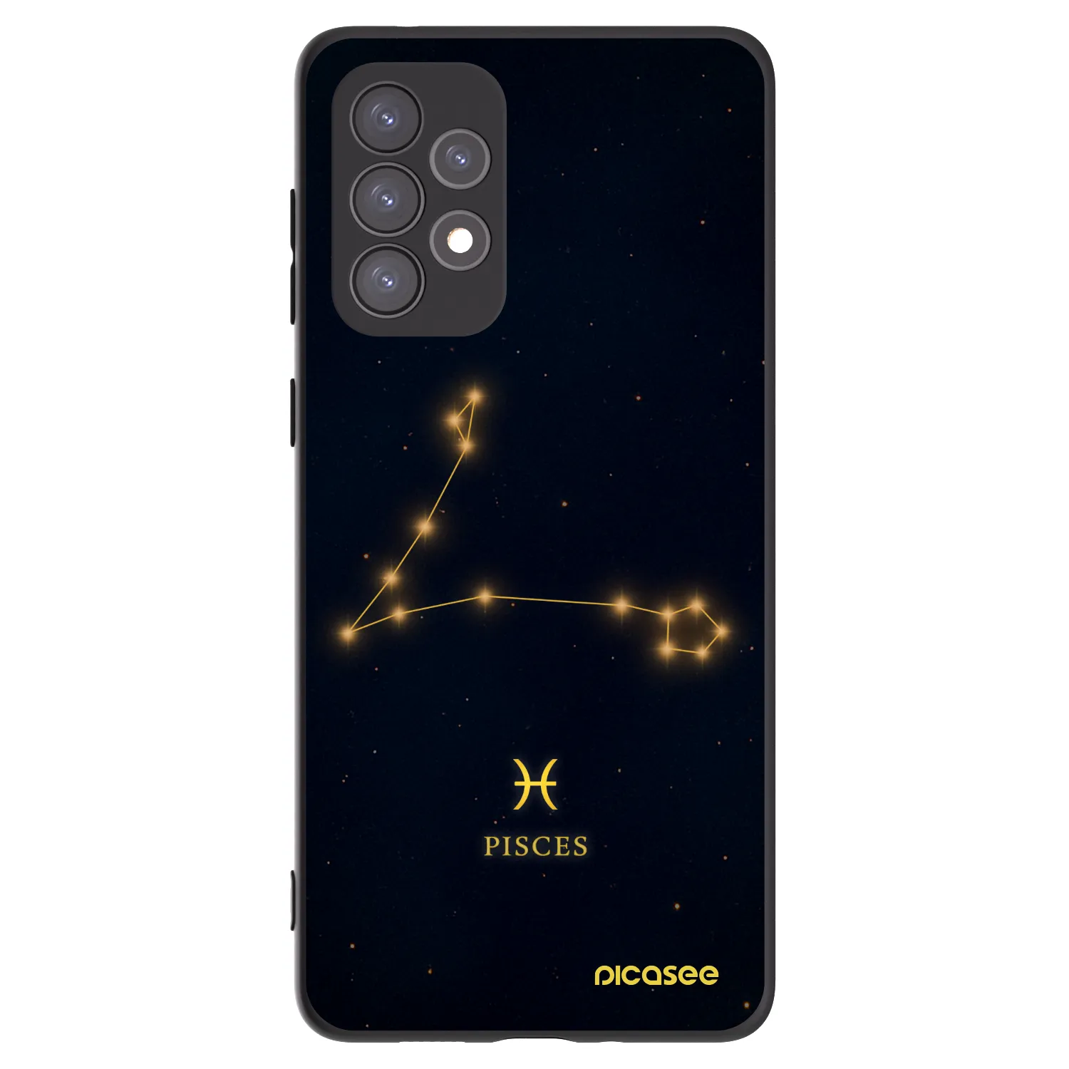 Picasee Μαύρη θήκη σιλικόνης για Samsung Galaxy A73 5G - PISCES
