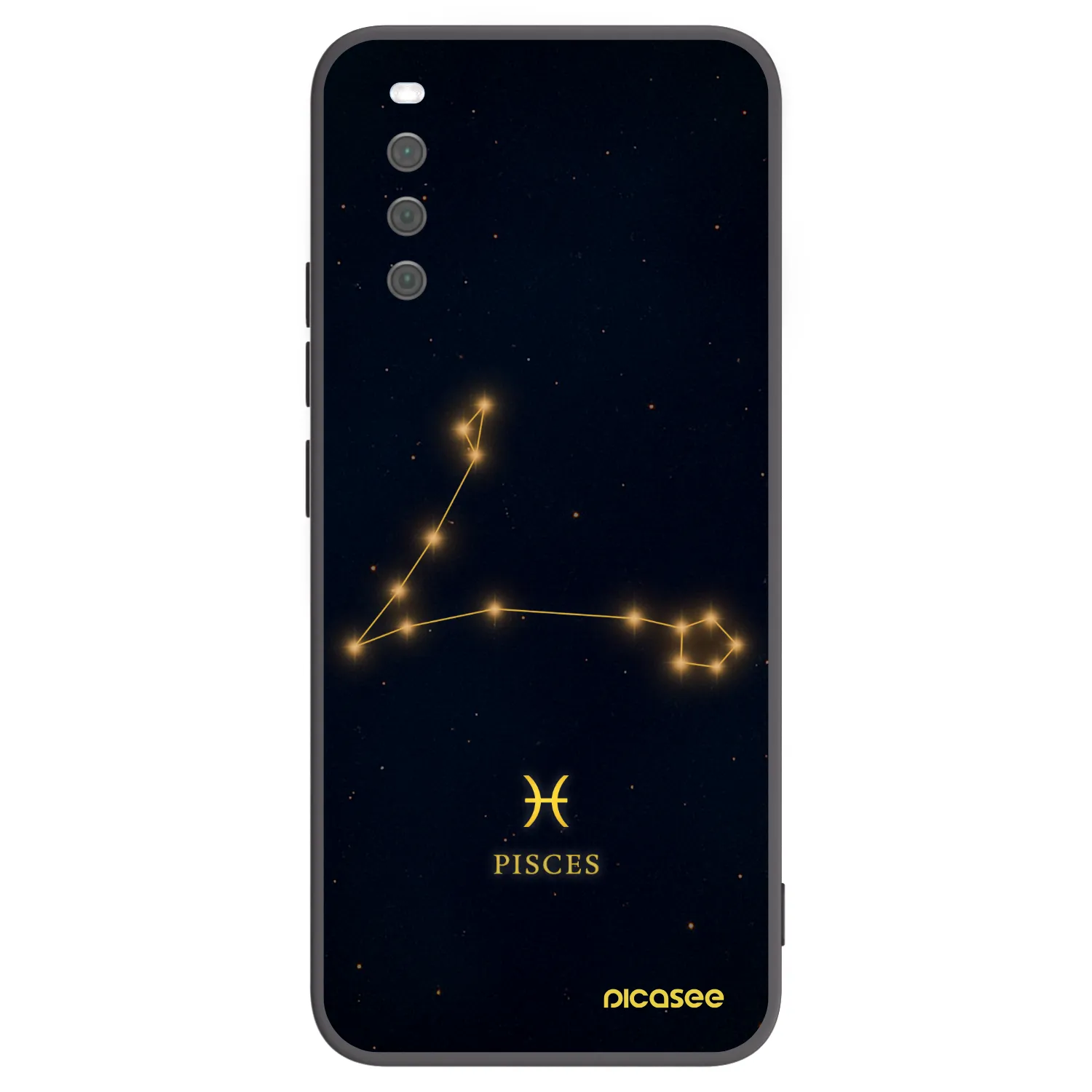 Picasee Μαύρη θήκη σιλικόνης για Sony Xperia 10 III - PISCES