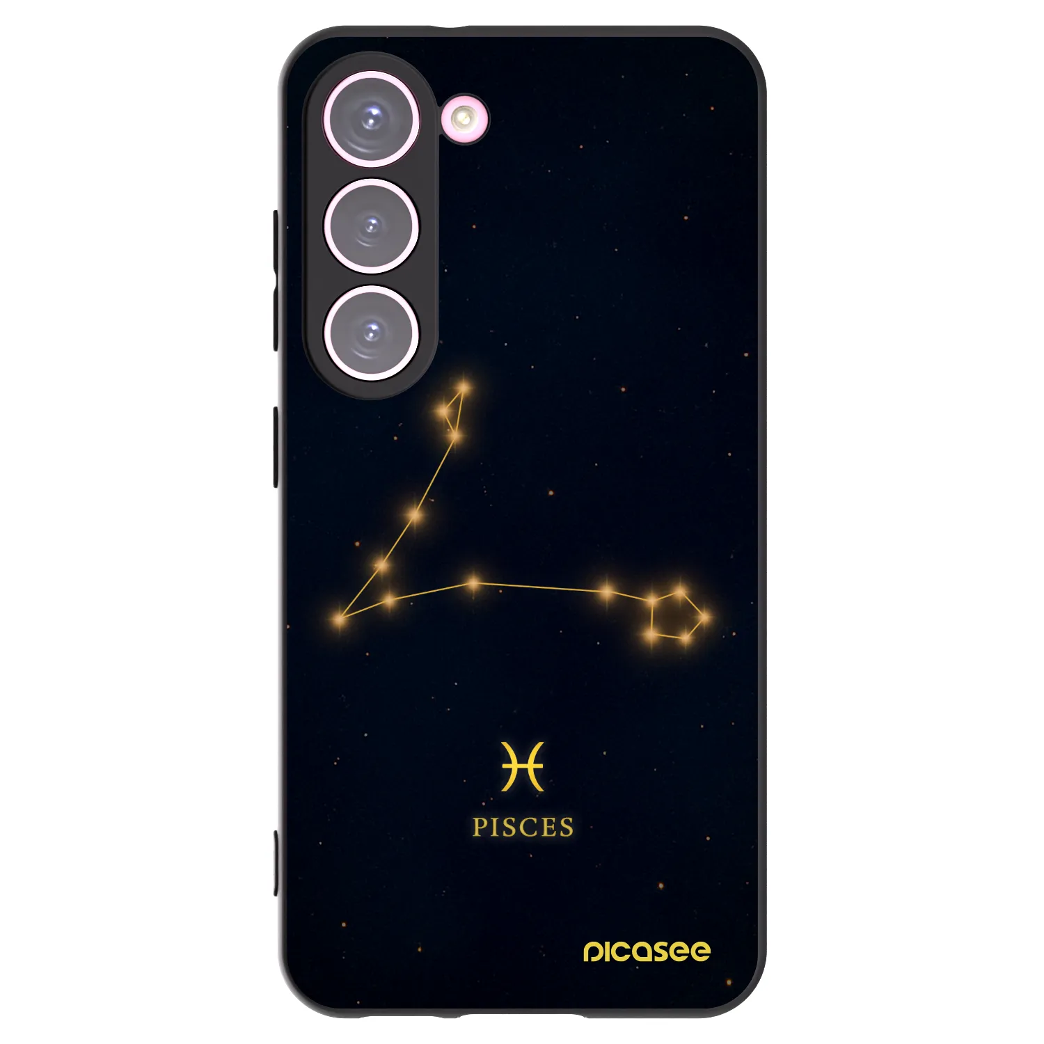 Picasee Μαύρη θήκη σιλικόνης για Samsung Galaxy S23 5G - PISCES