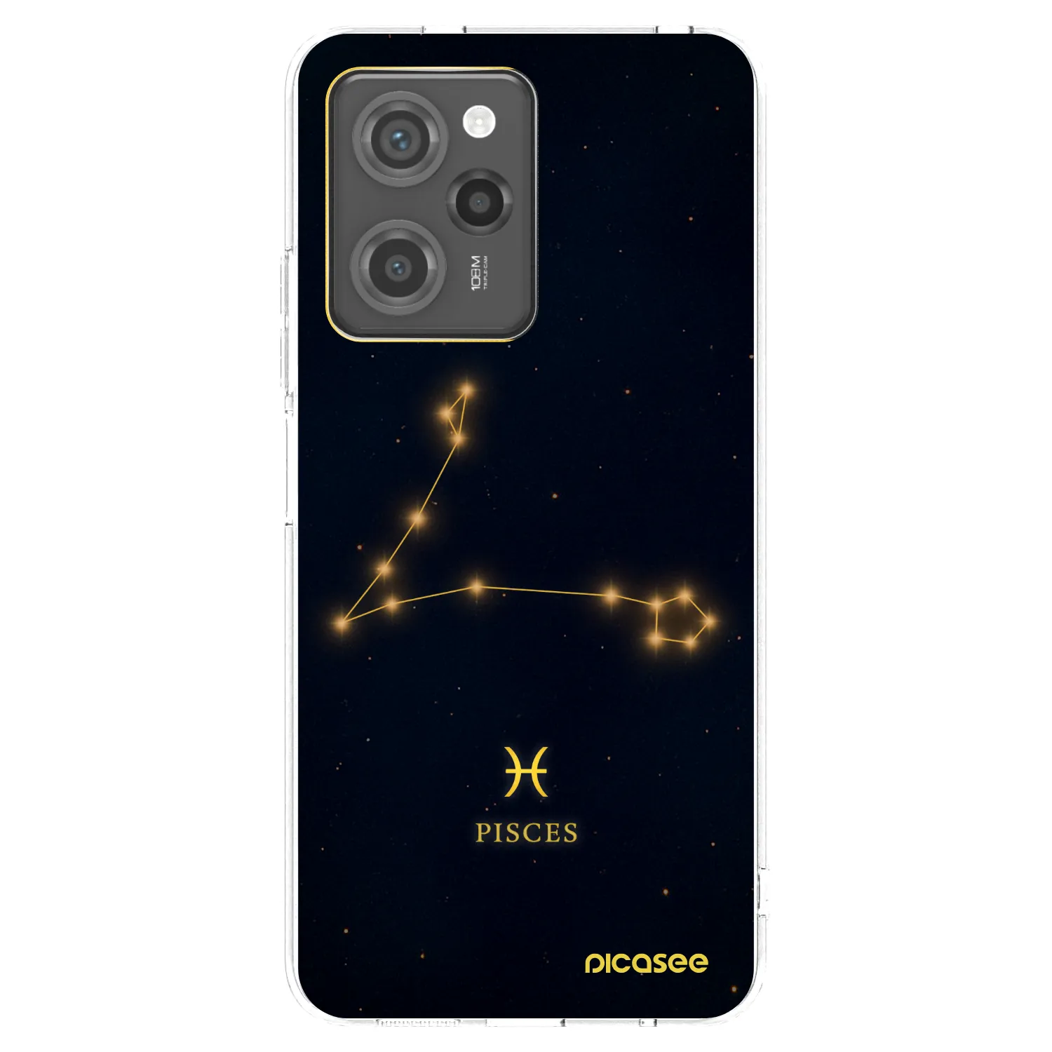 Picasee Μαύρη θήκη σιλικόνης για Xiaomi Poco X5 Pro - PISCES