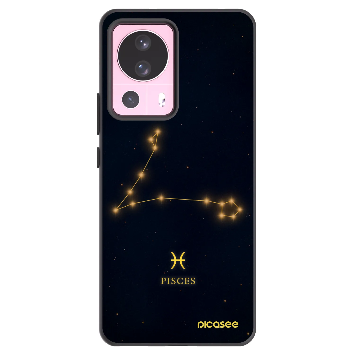 Picasee Μαύρη θήκη σιλικόνης για Xiaomi 13 Lite - PISCES