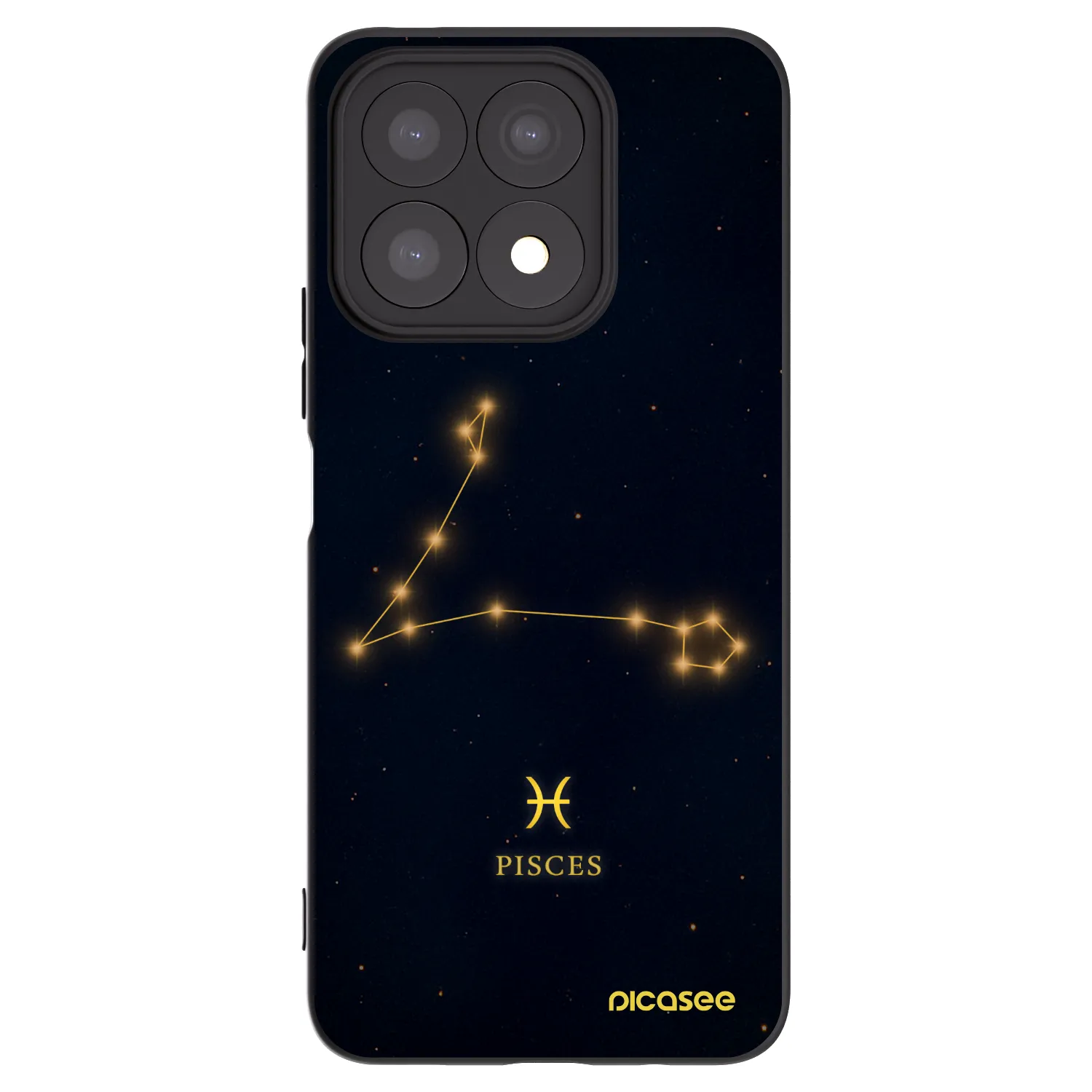 Picasee Μαύρη θήκη σιλικόνης για Honor X8a - PISCES