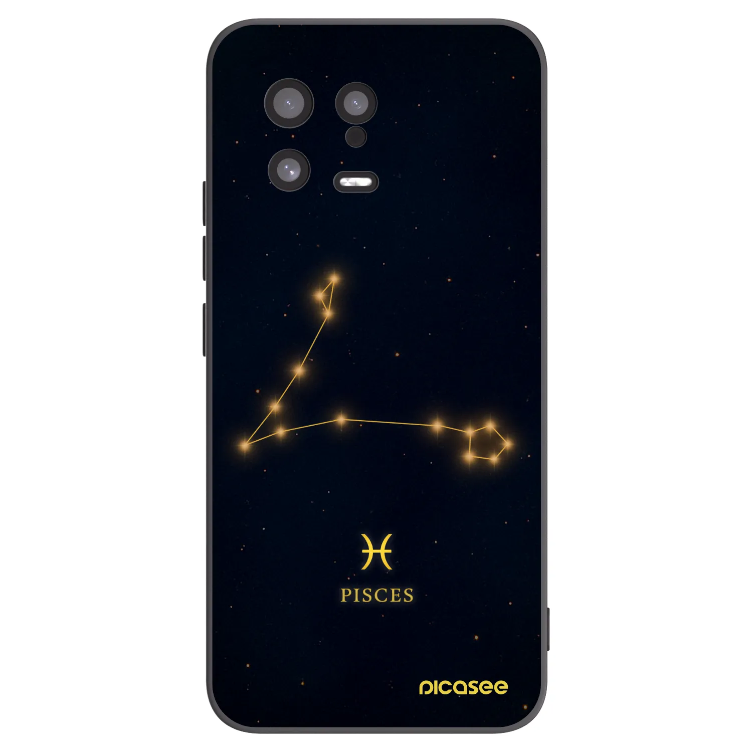 Picasee Μαύρη θήκη σιλικόνης για Xiaomi 13 - PISCES