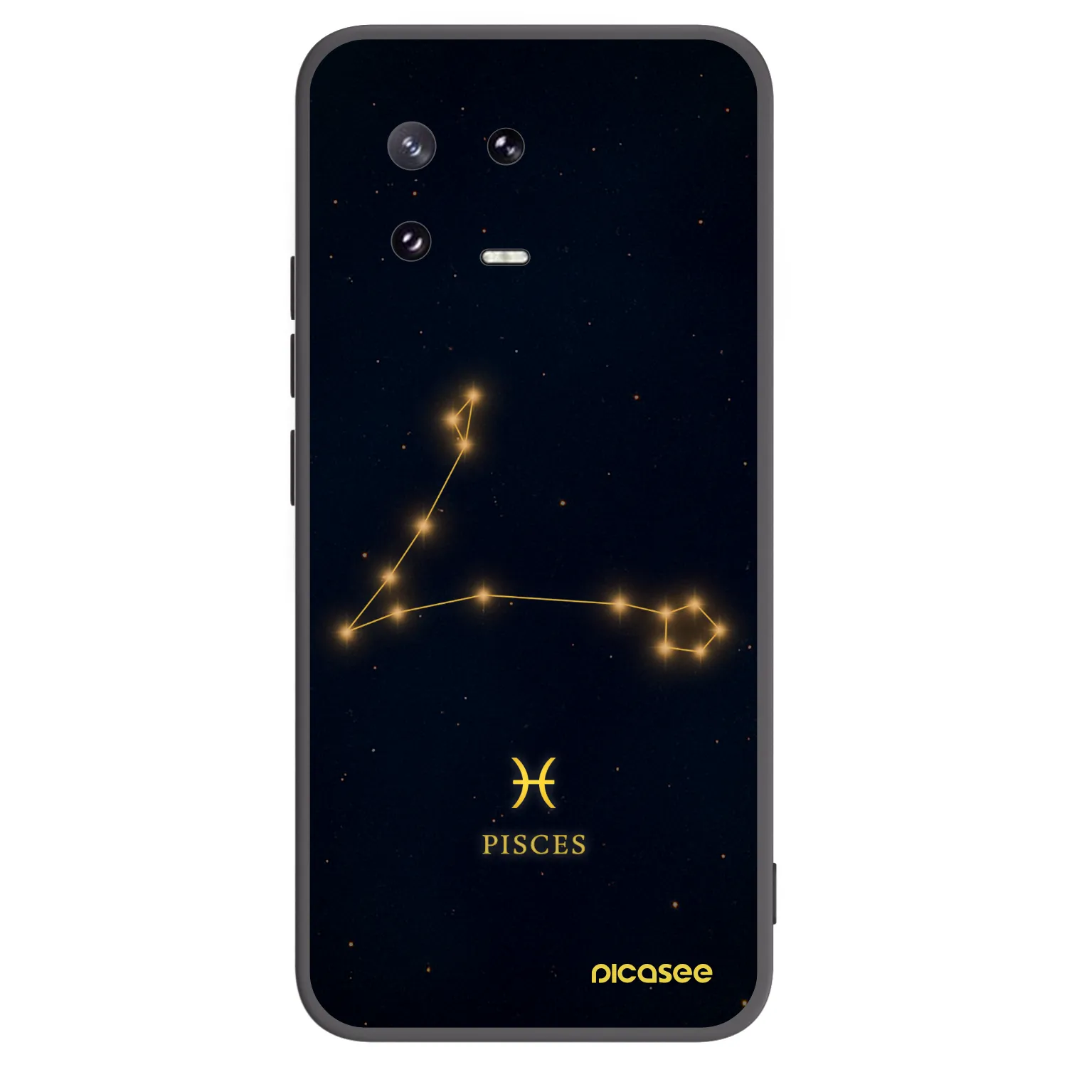 Picasee Μαύρη θήκη σιλικόνης για Xiaomi 13 Pro - PISCES