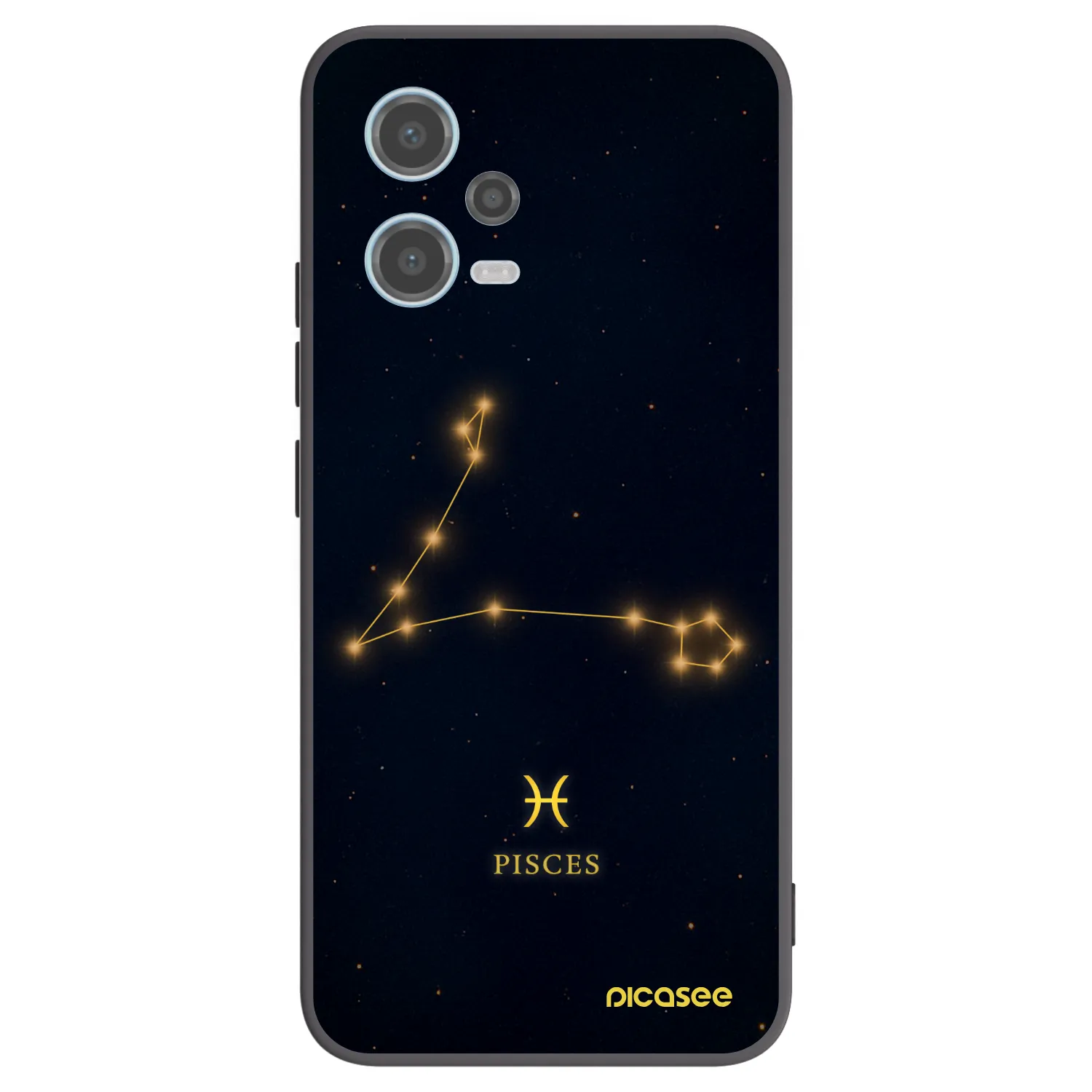 Picasee Μαύρη θήκη σιλικόνης για Xiaomi Redmi Note 12 5G - PISCES